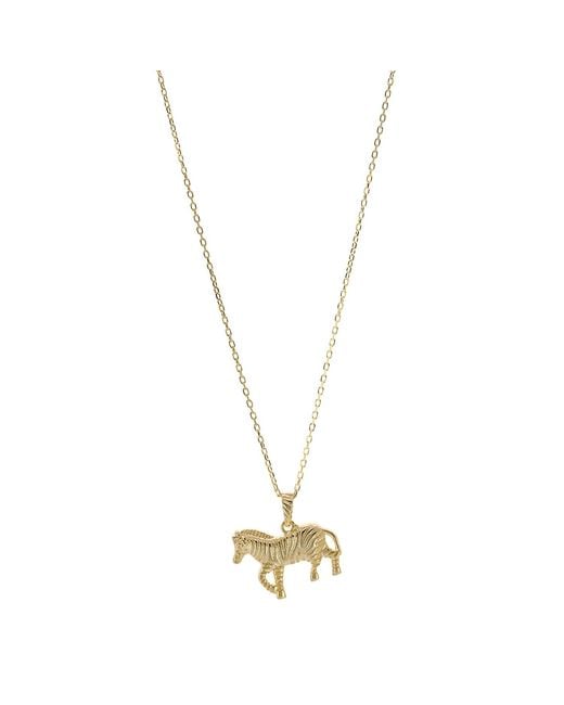 Ebru Jewelry Metallic Zebra Chain Necklace