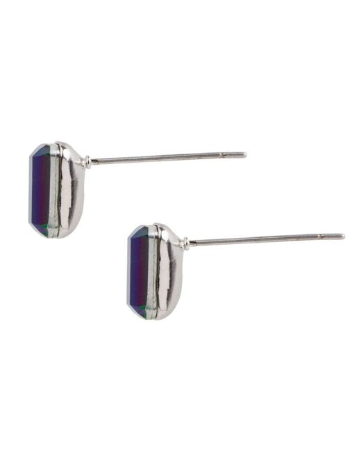 Saachi Green Prism Baguette Mini Stud Earring
