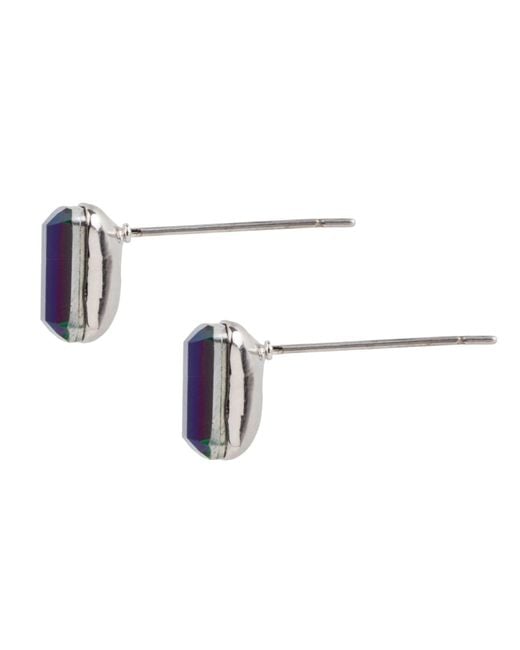 Saachi Green Prism Baguette Mini Stud Earring