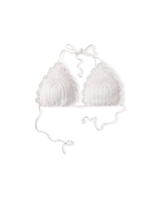 Springmoonatelier Green Handmade Crochet Bikini Top
