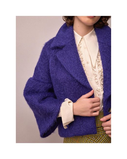 Amanda Thompson Couture Blue Edie Jacket Electric Mohair