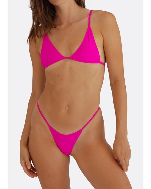 Minimale Animale Pink Wall Street Thong Bikini Bottom