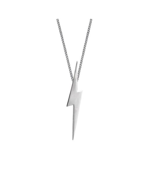 Edge Only Metallic Pointed Lightning Bolt Pendant