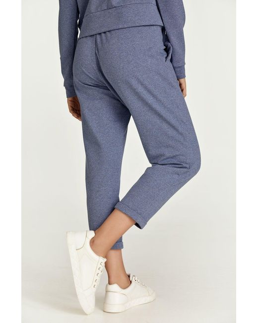 Conquista Blue Mélange Cropped Sweatpants