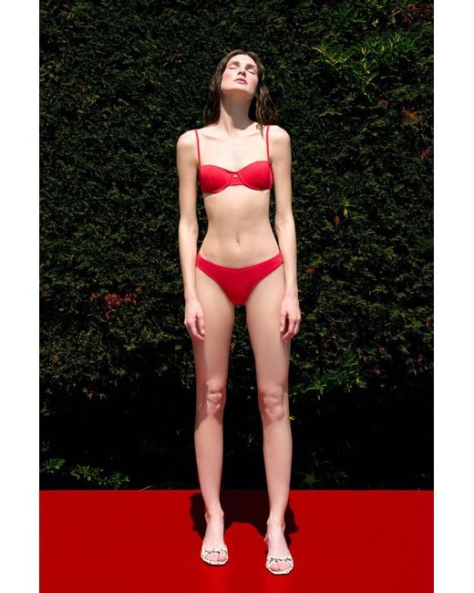 Pcfg Red The Solar Reflections Balconette Bikini Top