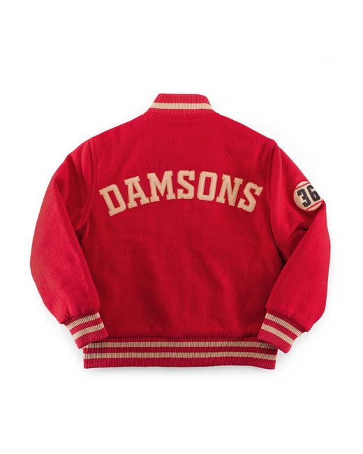 &SONS Trading Co Red Damsons Nancy Baseball Jacket Vintage