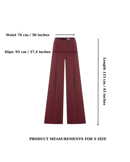 NAZLI CEREN Mui Wide-leg Trousers In Red Plum