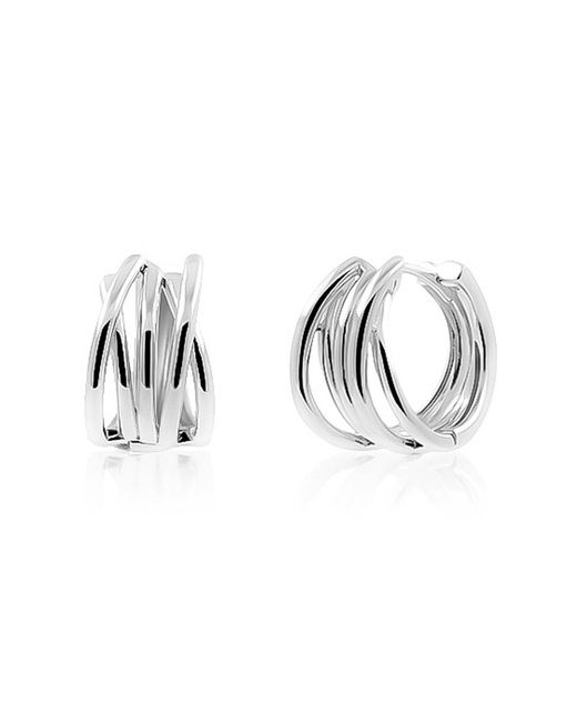 Cote Cache Metallic Spiral Hoop Earrings