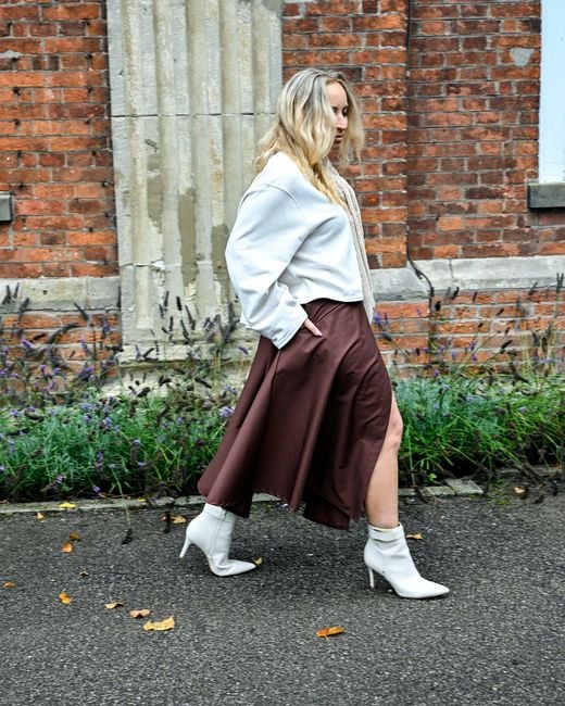 Frock Tales Brown Meyer Wrap Midi Skirt