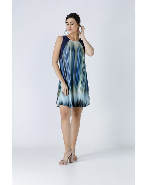 Conquista Green Striped Dress