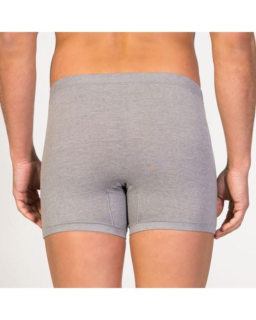 Zd - Zero Defects Gray Helios Fly Front Boxer Egyptian Cotton for men