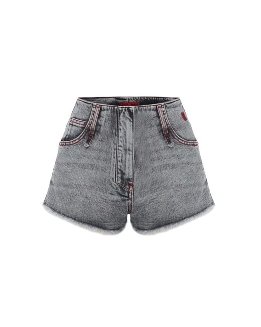 Pcfg Gray Cotton Faded Super Mini Short
