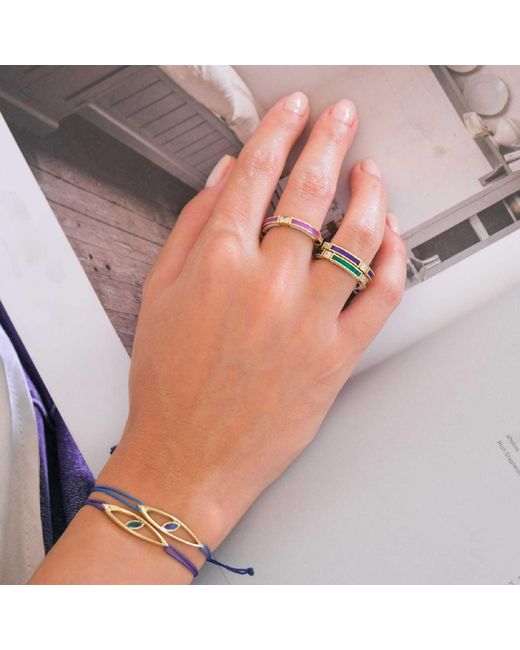 C|Nd|N by Candan Balto Blue Megaron & Enamel Ring