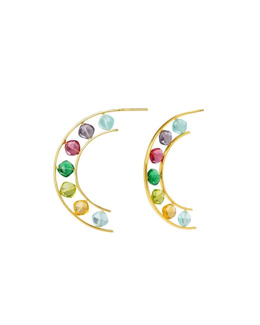 Lavani Jewels Metallic Plated Manhattan Hoops