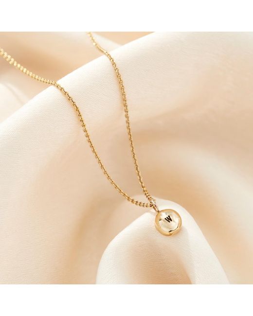 Posh Totty Designs Metallic 9Ct Molten Orb Initial Necklace