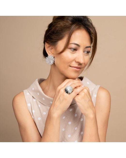 Silver Moon Metallic Sterling Earrings – Daisy Glow
