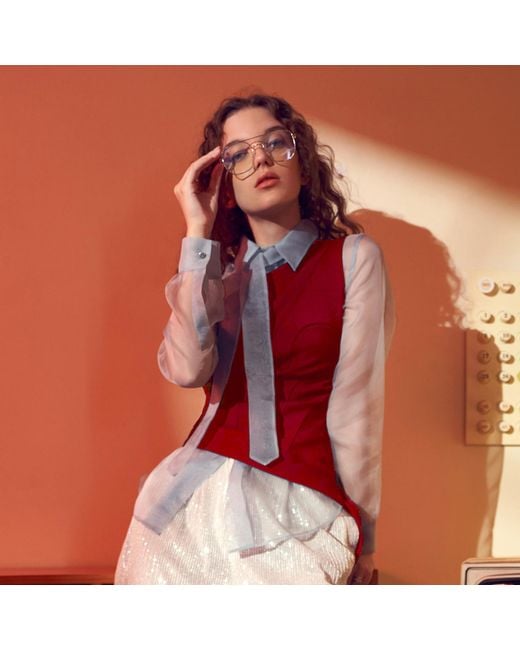Emma Wallace Red Dione Top