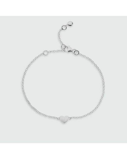 Auree Jewellery White Verona Sterling Full Heart Bracelet