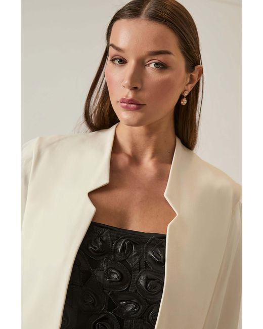 James Lakeland Natural Tulle Sleeve Blazer