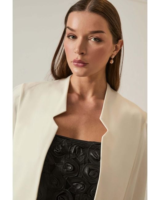 James Lakeland Natural Tulle Sleeve Blazer