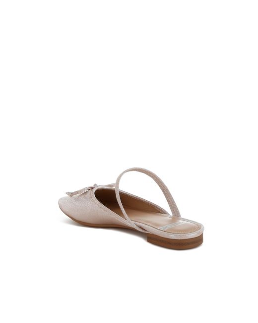 Rag & Co Metallic Opalia Glitter Ballet Mules