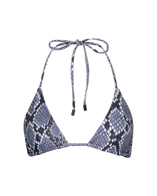 Playaluxe Blue Waikiki Triangle String Bikini Top Snake