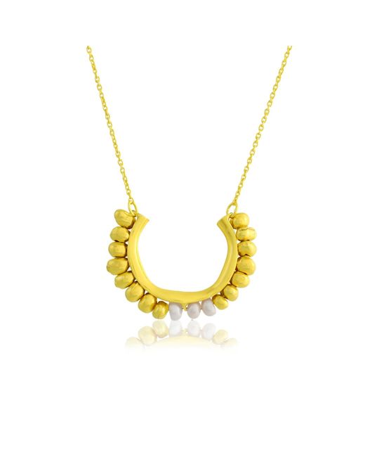 Arvino Yellow Pellet Pearl Necklace