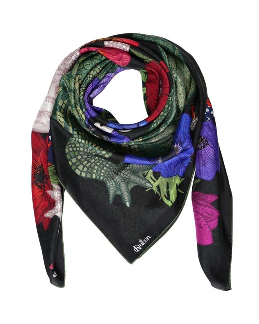 Kueen Green Silk Scarf
