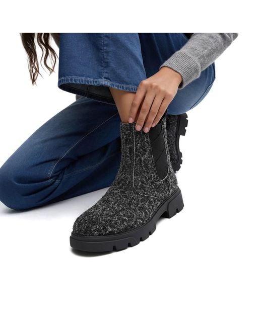 By Virgo Black Alona Handcrafted Mohair Leather Boot