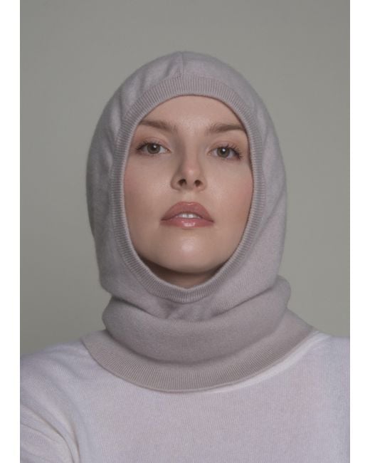 Fiora Muse Purple Cashmere Balaclava Hood