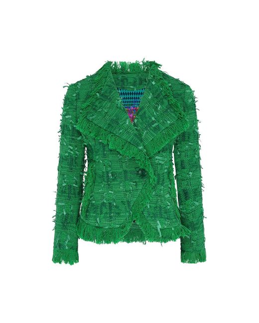 Beatrice von Tresckow Green Tweed Lilly Double-Breasted Jacket