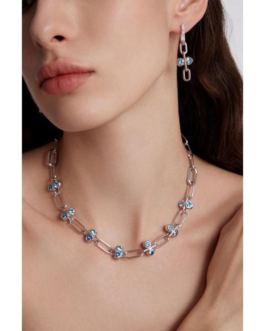 Arte Madrid Blue Toggle Kaleidoscopic Convertible Drop Earrings