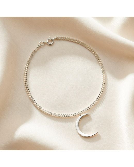 Posh Totty Designs Metallic Plated Crescent Moon Charm Bracelet