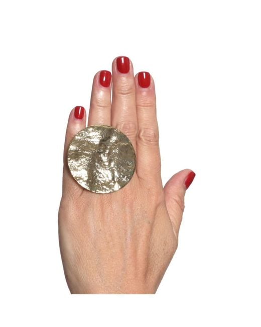 Addicted Metallic Golden Sun Plated Ring