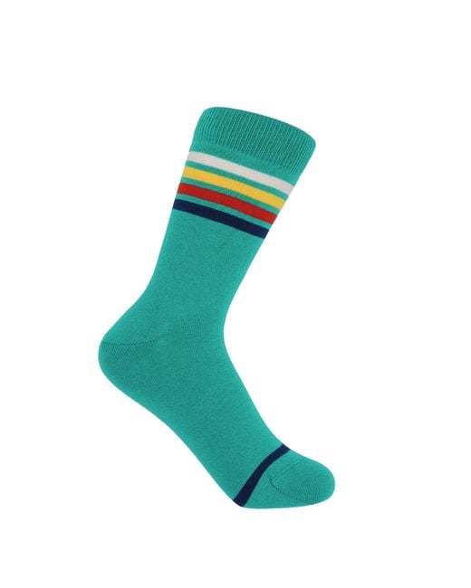Peper Harow - Made in England Green Mix Tape Socks –