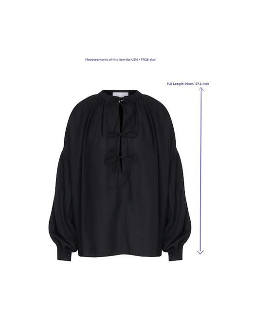 NAZLI CEREN Black Eve Cotton Shirt