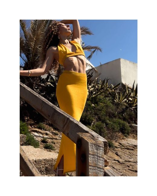 Gajú Yellow Dune Skirt