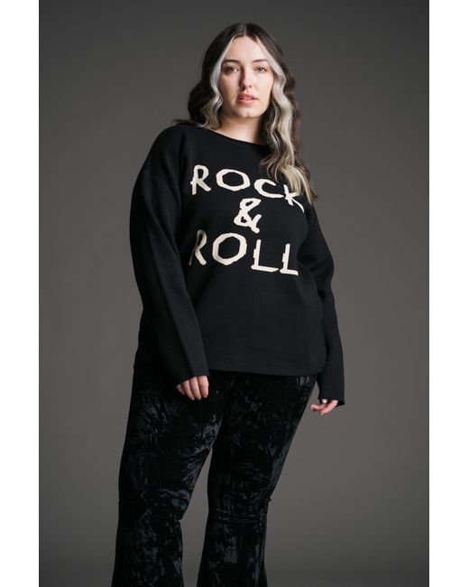 Little Lies Black Rock & Roll Knit Jumper