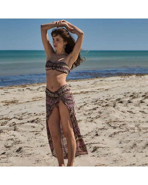 Aulala Paris Brown Nocturnal Sky Broderie Beach Sarong