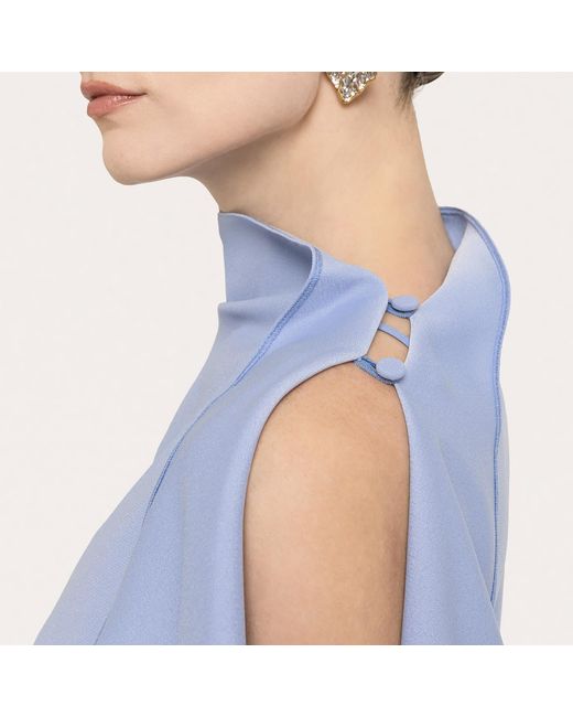 Nissa Blue A-Line Crepe Dress Baby