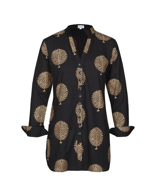 At Last Black Cotton Louise Shirt
