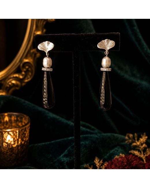 Way to Chic Multicolor Pearls And Agate Earrings