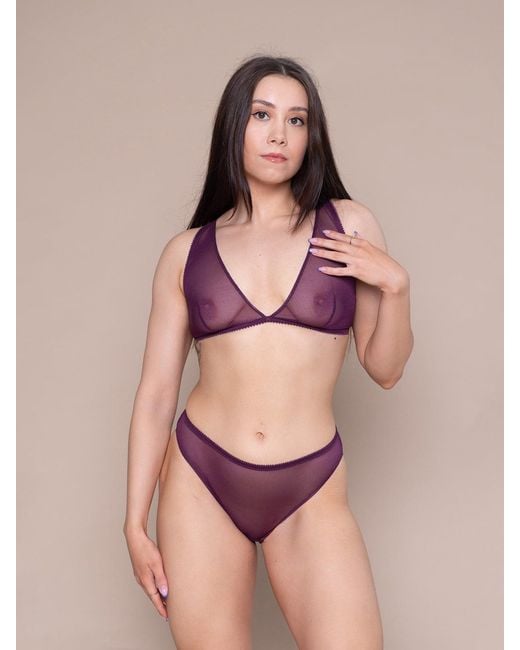 BonBon Lingerie Purple Stardust Plum Full Brief