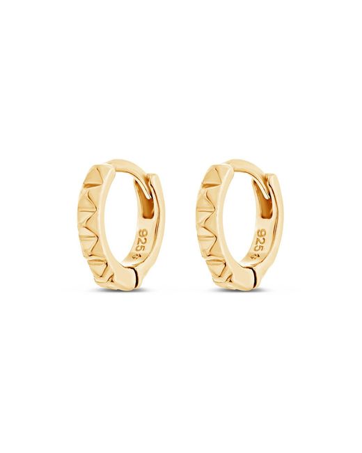 SALLY SKOUFIS Metallic Honeycomb Huggie Earrings for men