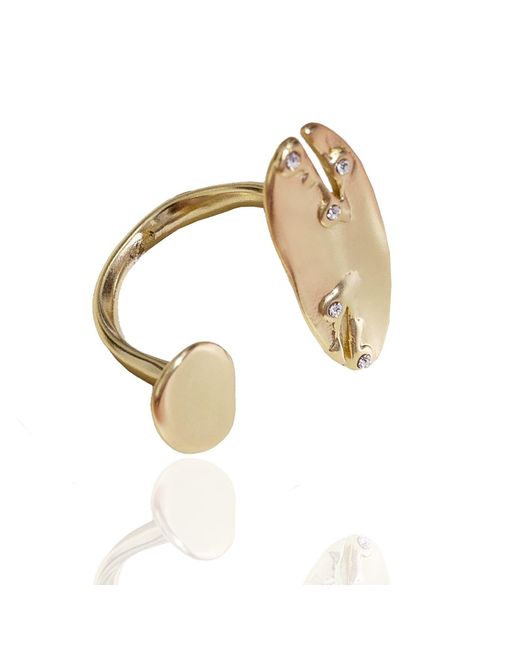 Rare Matters Jewelry Metallic Organic Statement Ring