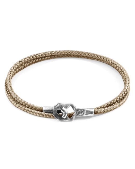 Anchor and Crew Metallic Sand Tenby & Rope Bracelet for men