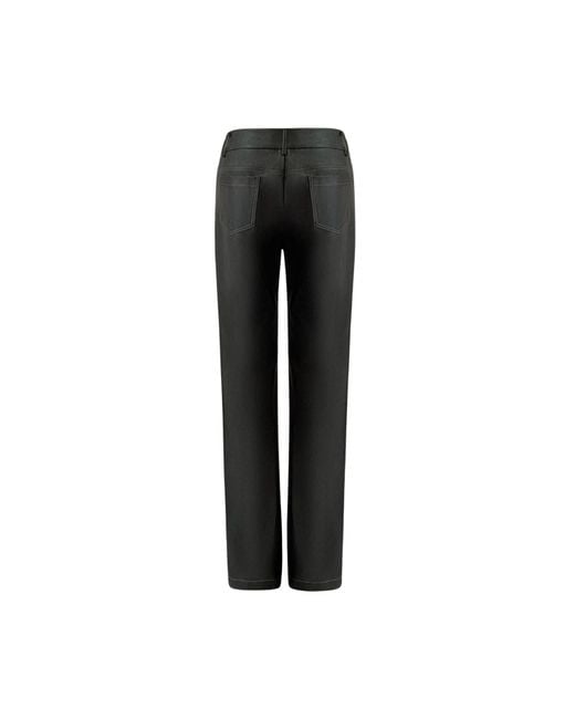 OW Collection Black Bella Faux Leather Pants