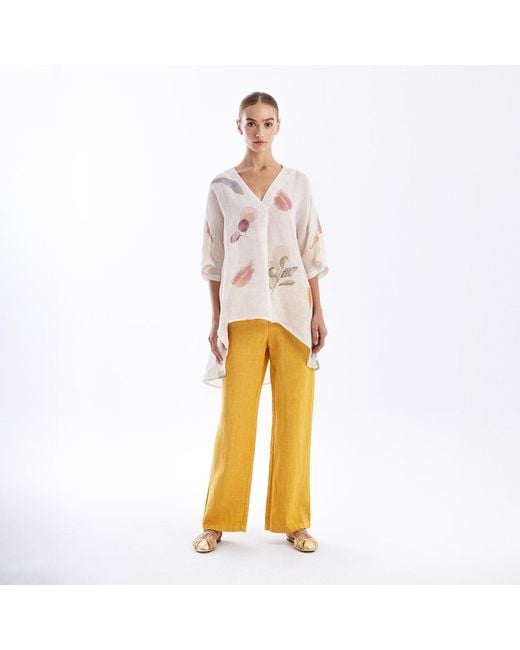 Haris Cotton Purple Oversized Blouse