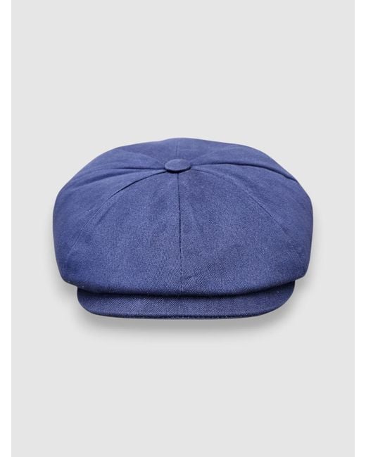 Mister Miller - Master Hatter Blue Theo's Rally Waterproof Newsboy Cap for men