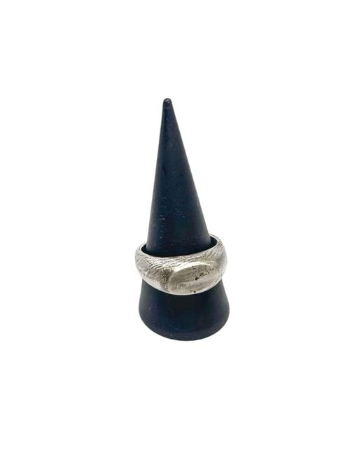 Tg-Jewellery by Tamara Gervasio Metallic Recast Erosion Signet Ring – Recycled Sterling Sand Cast for men